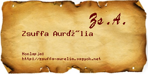 Zsuffa Aurélia névjegykártya